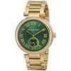 Michael Kors Skylar MK6065 Ladies gold-Tone Stainless Steel Green Dial Watch