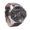 Diesel DZ4290 Chief Series Men's Chronograph Grey Dial Watch Brown leather Band