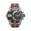 Diesel DZ7264 Mens Brown leather Band Quartz Watch with Black Dial