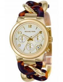 Michael Kors Chain Link Acrylic gold-tone Ladies Watch MK4222 $169.95 - designerswatch.Com