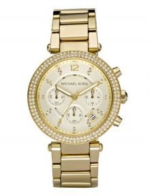 Buy Michael Kors 'Parker' Glitz gold-tone Crystal Chronograph Ladies Watch MK5354 $239.95 From designerswatch.Com