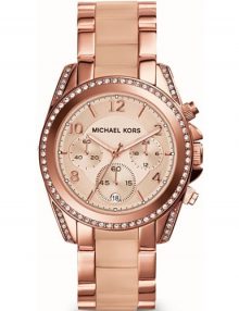Michael Kors MK5943 Ladies Blair Rose gold-Tone Stainless Steel Chronograph Watch