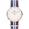 Daniel Wellington 0113DW Males Classic Belfast Rose Gold Case Nylon Strap Watch 40mm