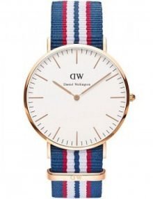 Daniel Wellington 0113DW Males Classic Belfast Rose Gold Case Nylon Strap Watch 40mm