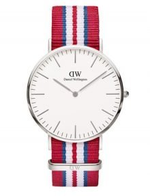 Daniel Wellington 0212DW Exeter White Dial Males NATO Nylon Watch 40mm