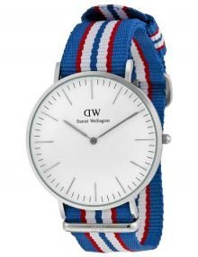 Daniel Wellington 0213DW Classic Belfast Gents White dial NATO Strap Watch 40mm