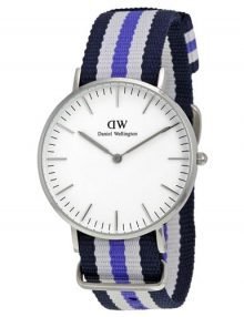 Daniel Wellington 0609DW Females Trinity Eggshell Tri-Color Nylon Watch 36mm