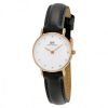 Daniel Wellington 0901DW Womens Classy Sheffield White Dial Black Leather Band Watch 26mm
