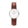 Daniel Wellington 0920DW Females Classy White Dial Brwon Leather Band Watch 26mm