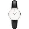 Daniel Wellington 0921DW Ladies Classy Sheffield White Dial Black Leather Band Watch 26mm