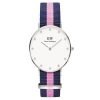 Daniel Wellington 0962DW Ladies Classy Winchester 34mm Silver Case Watch with Nylon Strap
