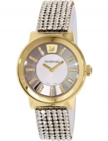 Swarovski 1000670 Piazza Crystal Silver Dial Gold Ladies Watch