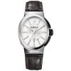 Swarovski 1094348 Piazza Grande Gents Silver Dial Watch with Brown Leather Band