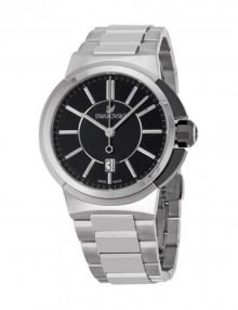 Swarovski 1094353 Mens Piazza Grande Black Dial Stainless Steel Watch