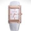 Swarovski 1094370 Citra Square White Dial Leather Quartz Ladies Watch