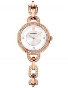 Swarovski 1094379 Aila White Dial Ladies Watch with Rose Gold Stainless Strap