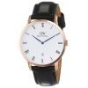 Daniel Wellington 1101DW Gents Rose Gold Stainless Black Leather Band Watch