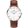 Daniel Wellington 1120DW Silver Stainless Gents Leather Band Watch