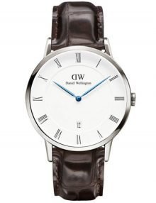 Daniel Wellington 1122DW 38mm Silver York Gents Leather Watch