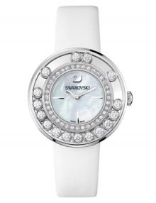 Swarovski 1160308 Lovely Crystals Girls White Leather Watch