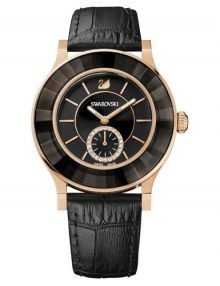 Swarovski 1181762 Octea Classica Womens Black Rose Gold Tone Watch