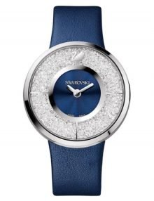 Swarovski 1184026 Crystalline Womens Dark Blue Dial Watch with Leather Band
