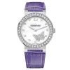 Swarovski 1185831 Citra Sphere White Dial Females Watch with Purple Leather Strap