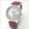 Swarovski 1185833 Citra Sphere White Hearts Dial Purple Leather Strap Womens Watch