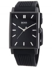Hugo Boss 1512953 Slim Ultra Modern Black Dial Blackrubber Men's Retangular Watch