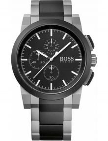 Hugo Boss 1512958 Mens Black Chronograph Black Dial Two Toned Watch