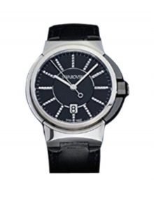 Swarovski 5016910 Black Dial & Leather Band Gents Watch