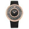 Swarovski 5045371 Crystalline Black Leather Band Womens Watch