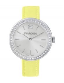 Swarovski 5095643 Daytime Citrine Silver Dial Yellow Leather Band Females Watch