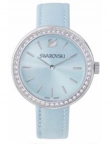 Swarovski 5095646 Daytime Womens Light Blue Dial & Leather Band Watch