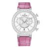 Swarovski 5096008 Citra Sphere Ladies Chronograph Silver Stainless Watch with Pink Leather Strap