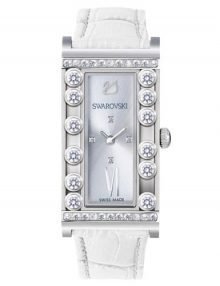 Swarovski 5096680 Lovely Crystals Square White Leather Females Watch