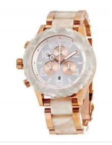 NIXON Watch ladies 42-20 CHRONO White & rose gold plated stainless steel A037-1046