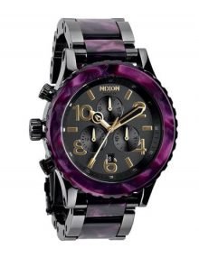 Nixon Chronograph Gunstainless steel Velvet Ladies Watch A0371345