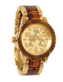 Nixon A0371424 42-20 Chrono gold plated stainless steel Dial Molasses gold plated stainless steelstainless steel Band Unsex Watch