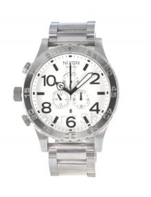 Nixon Men's A083-100stainless steel Analog White Dial Watch