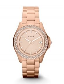 Fossil AM4454 Retro Traveler Three Hand rose gold plated stainless steel Tonedstainless steelstainless steel Watch