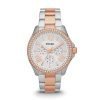 Fossil AM4496 Womens White Dialstainless steelstainless steel Quartz Watch