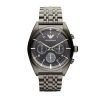 Emporio Armani AR0374 Men's Classic Grey IPstainless steelstainless steel Bracelet Textured Dial Chronograph Watch