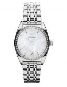 Emporio Armani AR0379 Franco Classic Pearl Dial Analogstainless steel Ladies Watch