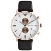 Emporio Armani AR0398 Classic rose gold plated stainless steel Chronograph Watch with Leather Strap