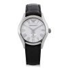 Emporio Armani AR0676 Womens Black Leather Band with Silver Tone Watch