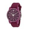 Armani Classic Chronograph Fuchsia Dial Fuchsia Silicone Strap Mens Watch AR1059