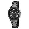 Emporio Armani Women's Slim ceramic Black Chronograph Dial Watch AR1401