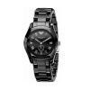 Emporio Armani Women's Slim ceramic Quartz Black Dial Watch AR1402