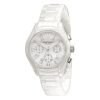 Emporio Armani Women's Slim White ceramic Quartz Chronograph Dial Watch AR1404